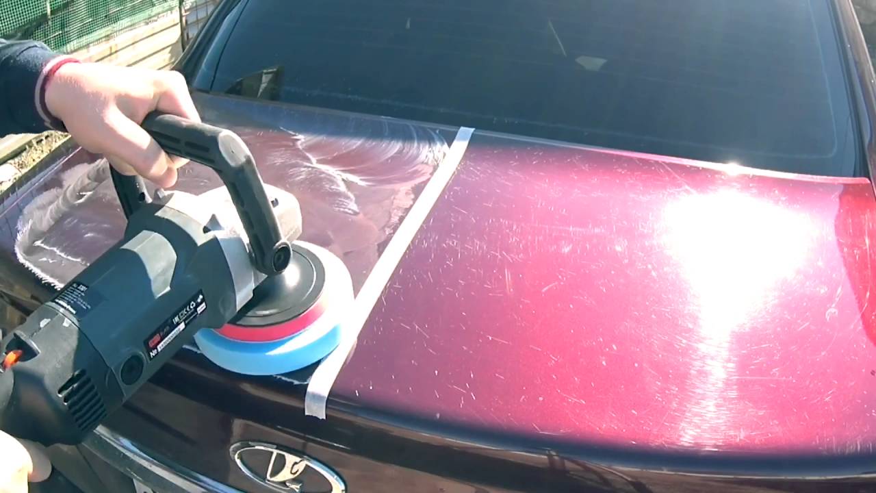 Как правильно полировать машинкой машину