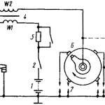 Электрическая схема классической батарейной системы зажигания