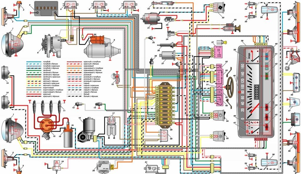 Схема электропроводки ваз 21110