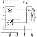 Схема контактной системы зажигания с трехклеммовой катушкой