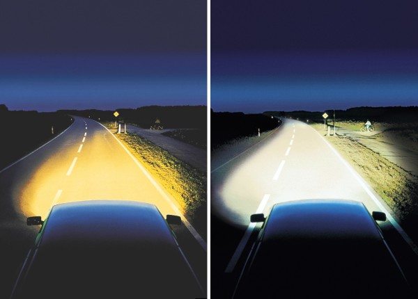 Сравнение света галогенных и ксеноновых ламп