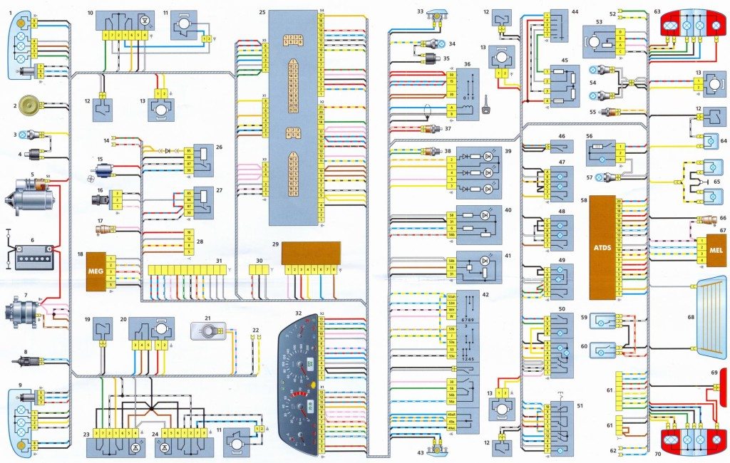 Схема зарядки газ 66